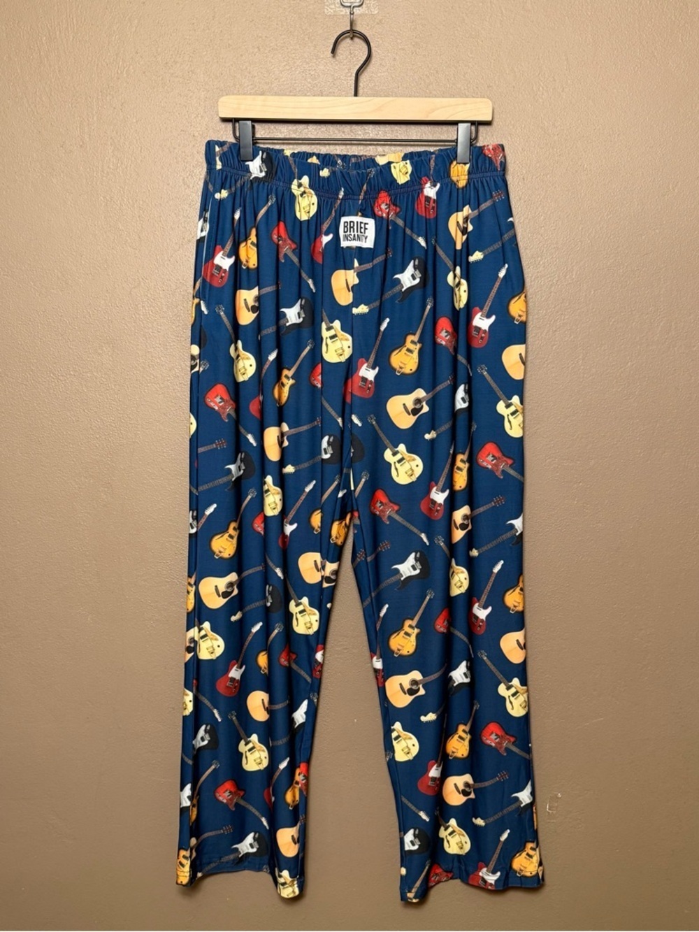 Brief Insanity "All Over Guitars" Unisex Lounge Pant Size XL Comfy Casual Grunge